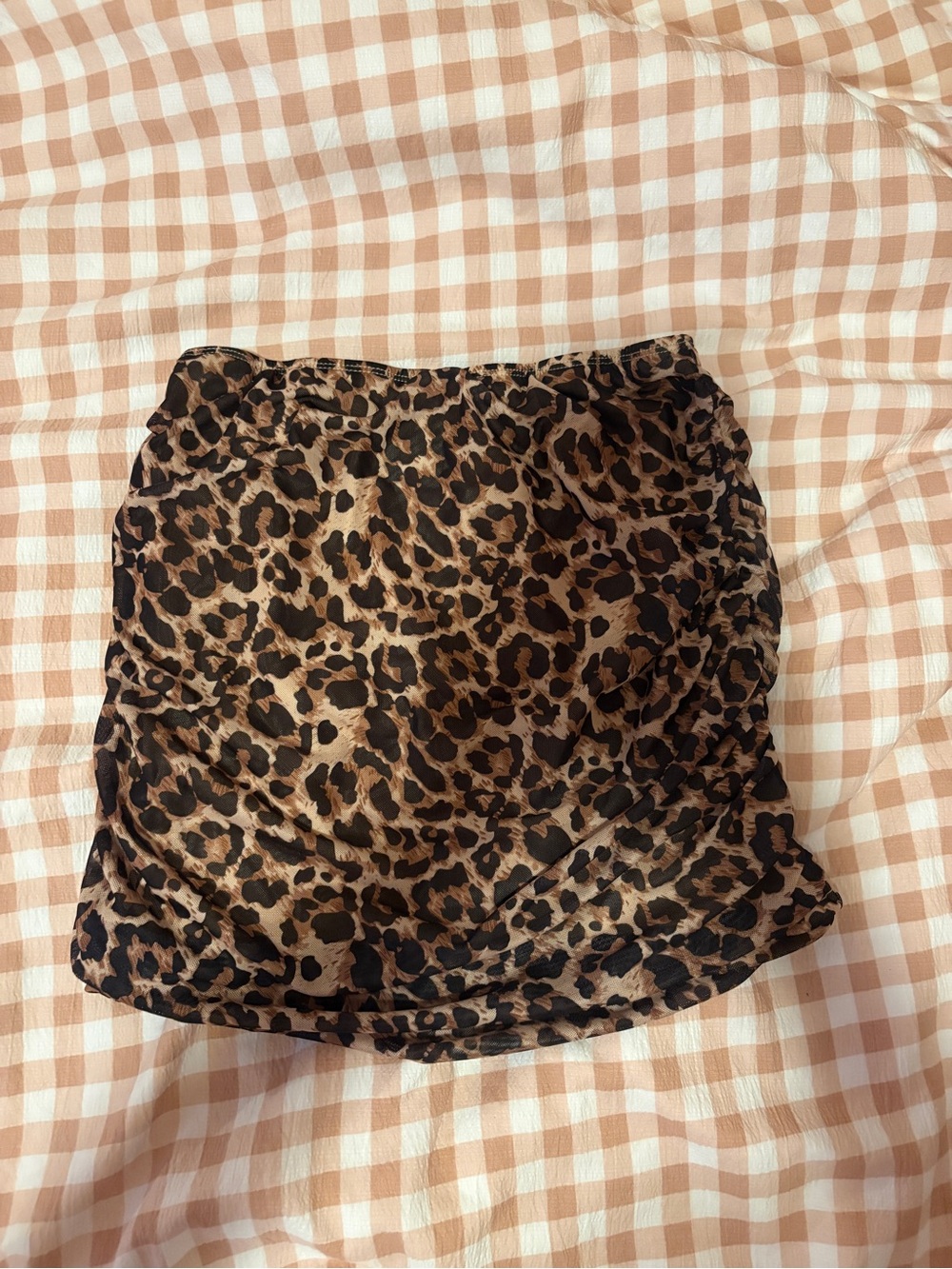 SHEIN Leopard Print Mini Skirt - Black & Brown